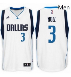 Mens Dallas Mavericks 3 Nerlens Noel adidas White Swingman Home Jersey 