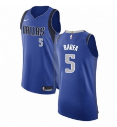 Mens Nike Dallas Mavericks 5 Jose Juan Barea Authentic Royal Blue Road NBA Jersey Icon Edition