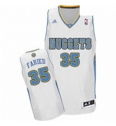 Mens Adidas Denver Nuggets 35 Kenneth Faried Swingman White Home NBA Jersey