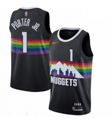 Nuggets 1 Michael Porter Jr  Black Basketball Swingman City Edition 2019 20 Jersey