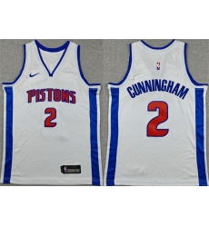 Youth Detroit Pistons 2 Cade Cunningham White Stitched Basketball Jersey Youth Detroit Pistons 2 Cade Cunningham White Stitched Basketball Jersey