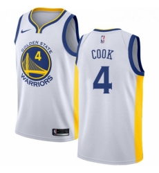 Youth Nike Golden State Warriors 4 Quinn Cook Swingman White NBA Jersey Association Edition Youth Nike Golden State Warriors 4 Quinn Cook Swingman White NBA Jersey Association Edition