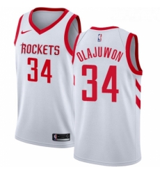 Youth Nike Houston Rockets 34 Hakeem Olajuwon Swingman White Home NBA Jersey Association Edition Youth Nike Houston Rockets 34 Hakeem Olajuwon Swingman White Home NBA Jersey Association Edition