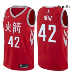 Youth Nike Houston Rockets 42 Nene Swingman Red NBA Jersey City Edition Youth Nike Houston Rockets 42 Nene Swingman Red NBA Jersey City Edition
