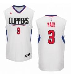 Mens Adidas Los Angeles Clippers 3 Chris Paul Swingman White Home NBA Jersey 