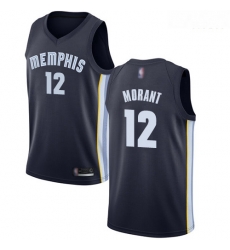 Grizzlies 12 Ja Morant Navy Blue Basketball Swingman Icon Edition Jersey