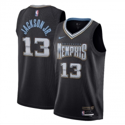 Men Memphis Grizzlies 13 Jaren Jackson Jr  Black 2022 23 City Edition Stitched Basketball Jersey