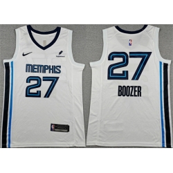 Men Memphis Grizzlies  27 Cameron Boozer White 2026 Draft Association Edition Stitched Jersey