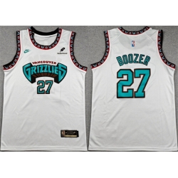 Men Memphis Grizzlies  27 Cameron Boozer White 2026 Draft Stitched Jersey