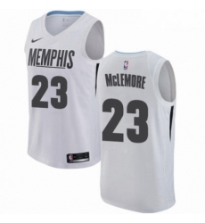 Mens Nike Memphis Grizzlies 23 Ben McLemore Authentic White NBA Jersey City Edition 