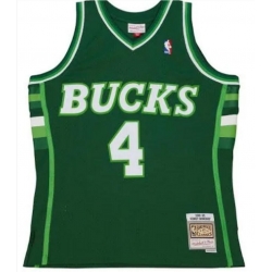 Men Mitchell Ness Milwaukee Bucks #4 Moncrief Swingman Throwback Stitched Jersey