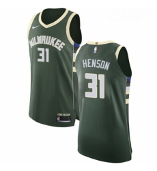 Mens Nike Milwaukee Bucks 31 John Henson Authentic Green Road NBA Jersey Icon Edition 