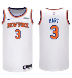 Men New Yok Knicks 3 Josh Hart White 2024 25 City Edition Stitched Basketball Jersey 3