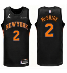 Men New Yok Knicks Miles McBride #2 Black Stitched NBA Basketball Jersey