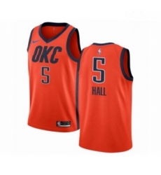 Mens Nike Oklahoma City Thunder 5 Devon Hall Orange Swingman Jersey Earned Edition 