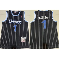 Men Orlando Magic 1 Tracy McGrady Black Stitched Jersey