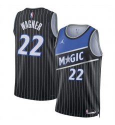 Men Orlando Magic 22 Franz Wagner Black 2025 Statement Edition Stitched Basketball Jersey