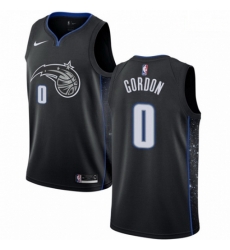 Mens Nike Orlando Magic 0 Aaron Gordon Swingman Black NBA Jersey City Edition