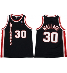 Men Portland Trail Blazers  30 Rasheed Wallace Black 1976 77 Stitched Basketball Jersey