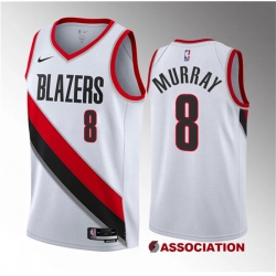 Men Portland Trail Blazers 8 Kris Murray White 2023 Draft Association Edition Stitched Basketball Jersey