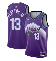 Men Utah Jazz 13 Walter Clayton Jr  Purple 2025 Icon Edition Stitched Basketball Jersey