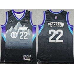 Men Utah Jazz  22 Darryn Peterson Black 2026 Draft Statement Edition Stitched Basketball Jersey