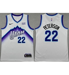Men Utah Jazz 22 Darryn Peterson White 2026 Draft Association Edition Stitched Basketball Jersey Men Utah Jazz 22 Darryn Peterson White 2026 Draft Association Edition Stitched Basketball Jersey