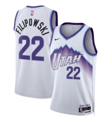 Men Utah Jazz 22 Kyle Filipowski White 2025 Association Edition Stitched Basketball Jersey