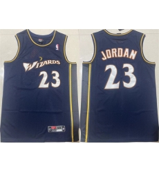 Men Washington Wizards 23 Michael Jordan Navy Throwback Stitched Jersey