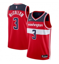 Men Washington Wizards 3 CJ McCollum Red Icon Edition Stitched Basketball Jersey