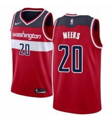 Mens Nike Washington Wizards 20 Jodie Meeks Swingman Red Road NBA Jersey Icon Edition 