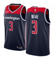 Mens Nike Washington Wizards 3 Bradley Beal Swingman Navy Blue NBA Jersey Statement Edition 