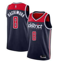 Wizards  8 Rui Hachimura Navy Blue Basketball Swingman Statement Edition 2019 2020 Jersey