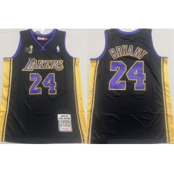 Men Los Angeles Lakers 24 Kobe Bryant Black Throwback Stitched Basketball Jersey