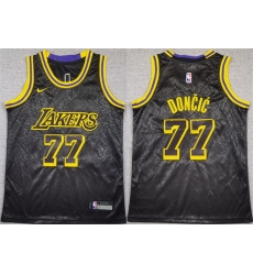 Youth Los Angeles Lakers 77 Luka Doncic Black 2025 City Edition Stitched Basketball Jersey Youth Los Angeles Lakers 77 Luka Doncic Black 2025 City Edition Stitched Basketball Jersey