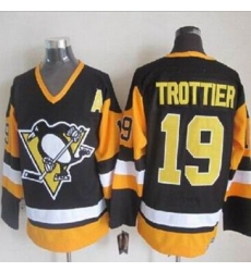 Pittsburgh Penguins #19 Bryan Trottier Black CCM Throwback Stitched NHL Jersey