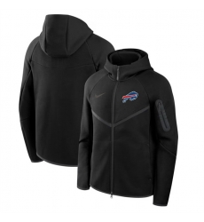 Men Buffalo Bills Black Tech Fleece Full Zip Windrunner Hoodie