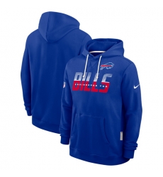 Men Buffalo Bills Royal Sideline Standard Issue Top Prospect Dri FIT Hoodie