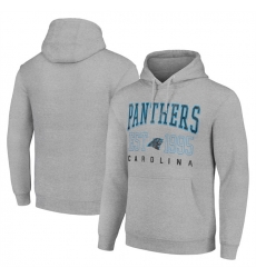 Men Carolina Panthers Grey Throwback Logo Pullover Hoodie