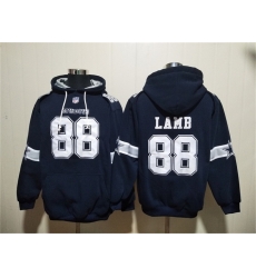 Men Dallas Cowboys 88 CeeDee Lamb Navy Ageless Must Have Lace Up Pullover Hoodie
