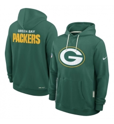 Men Green Bay Packers Green Sideline Standard Issue Initial Home Dri FIT Pullover Hoodie Men Green Bay Packers Green Sideline Standard Issue Initial Home Dri FIT Pullover Hoodie
