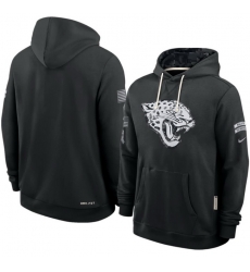 Men Jacksonville Jaguars Black 2026 Salute to Service Sideline Dri FIT Pullover Hoodie