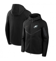 Men Philadelphia Eagles Black Tech Fleece Full Zip Windrunner Hoodie Men Philadelphia Eagles Black Tech Fleece Full Zip Windrunner Hoodie
