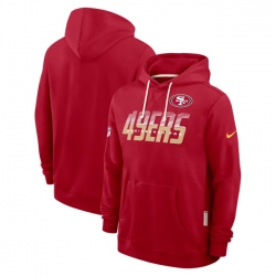 Men San Francisco 49ers Scarlet Sideline Standard Issue Top Prospect Dri FIT Hoodie