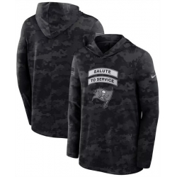 Men Tampa Bay Buccaneers Black 2026 Salute to Service Sideline Lightweight Hoodie Dri FIT Long Sleeve Top