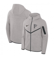 Men Atlanta Falcons Grey Tech Fleece Windrunner Full Zip Hoodie Men Atlanta Falcons Grey Tech Fleece Windrunner Full Zip Hoodie