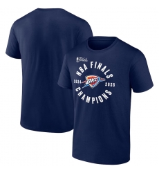 Men Oklahoma City Thunder Navy 2025 Finals Champions Offensive Rebound T Shirt