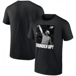Men Oklahoma City Thunder Shai Gilgeous Alexander Black 2025 Finals Champions Celebration T Shirt