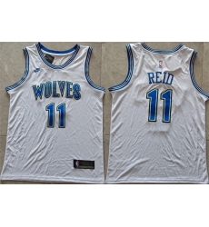 Men Minnesota Timberwolves 11 Naz Reid White Stitched Jersey