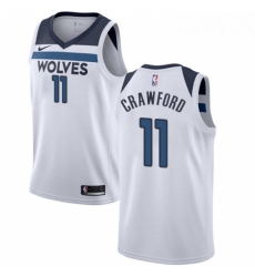 Mens Nike Minnesota Timberwolves 11 Jamal Crawford Authentic White NBA Jersey Association Edition 